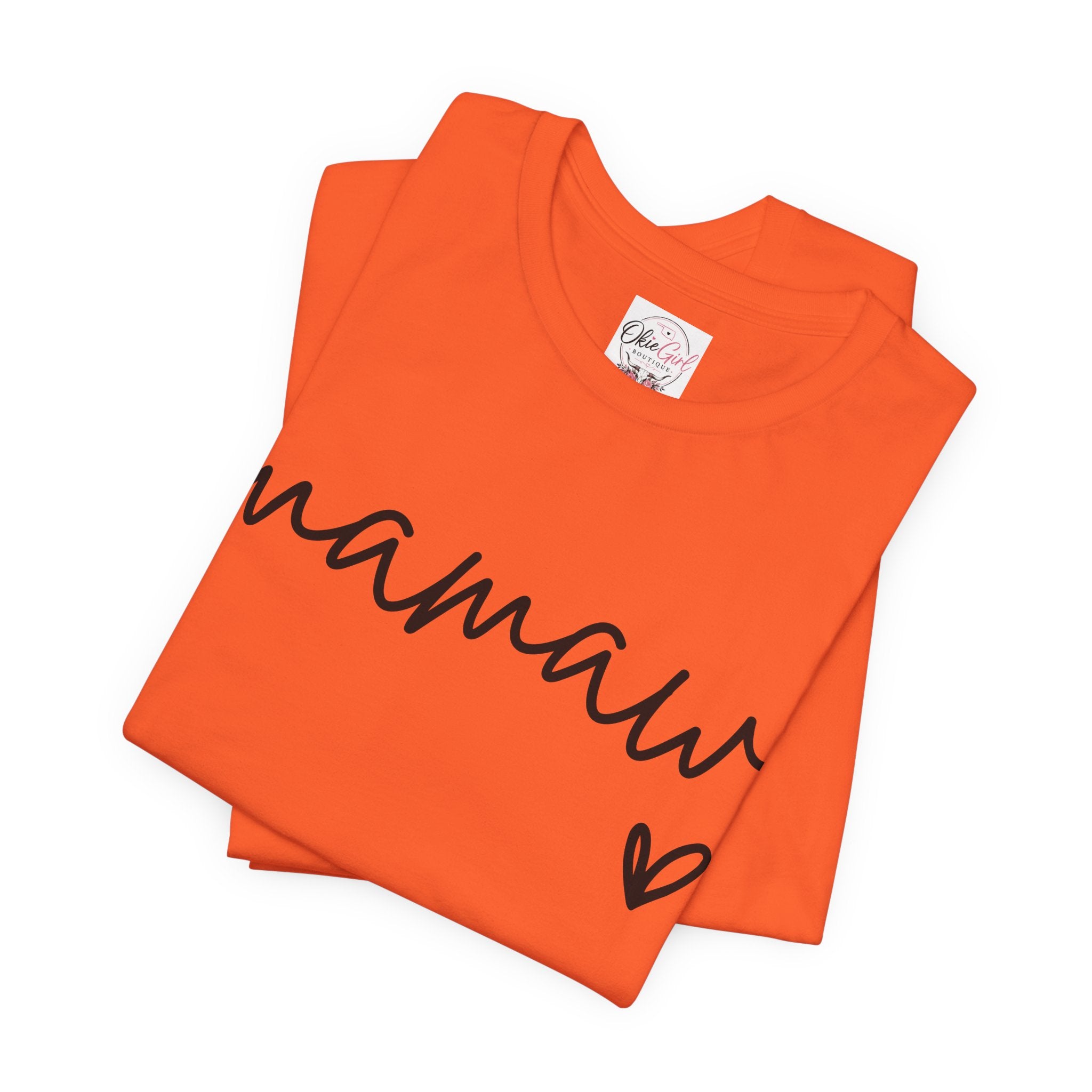 Mamaw Script Heart T-Shirt