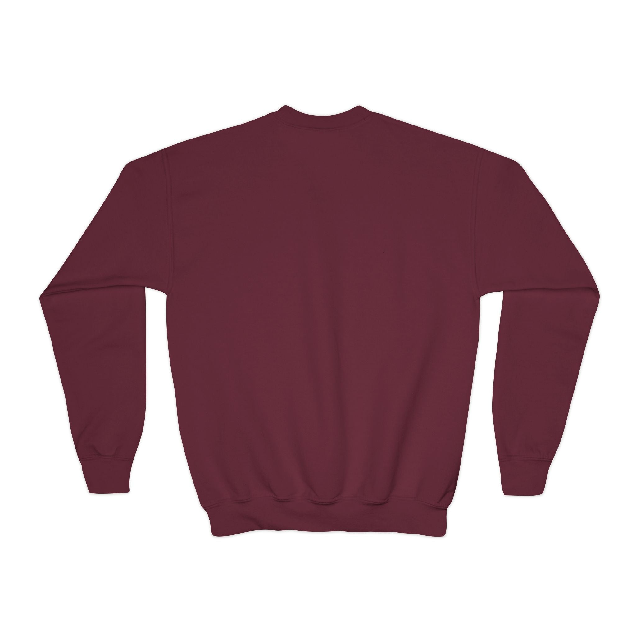 Youth Crewneck Sweatshirt — "Bruh We Back" Retro Smiley Graphic