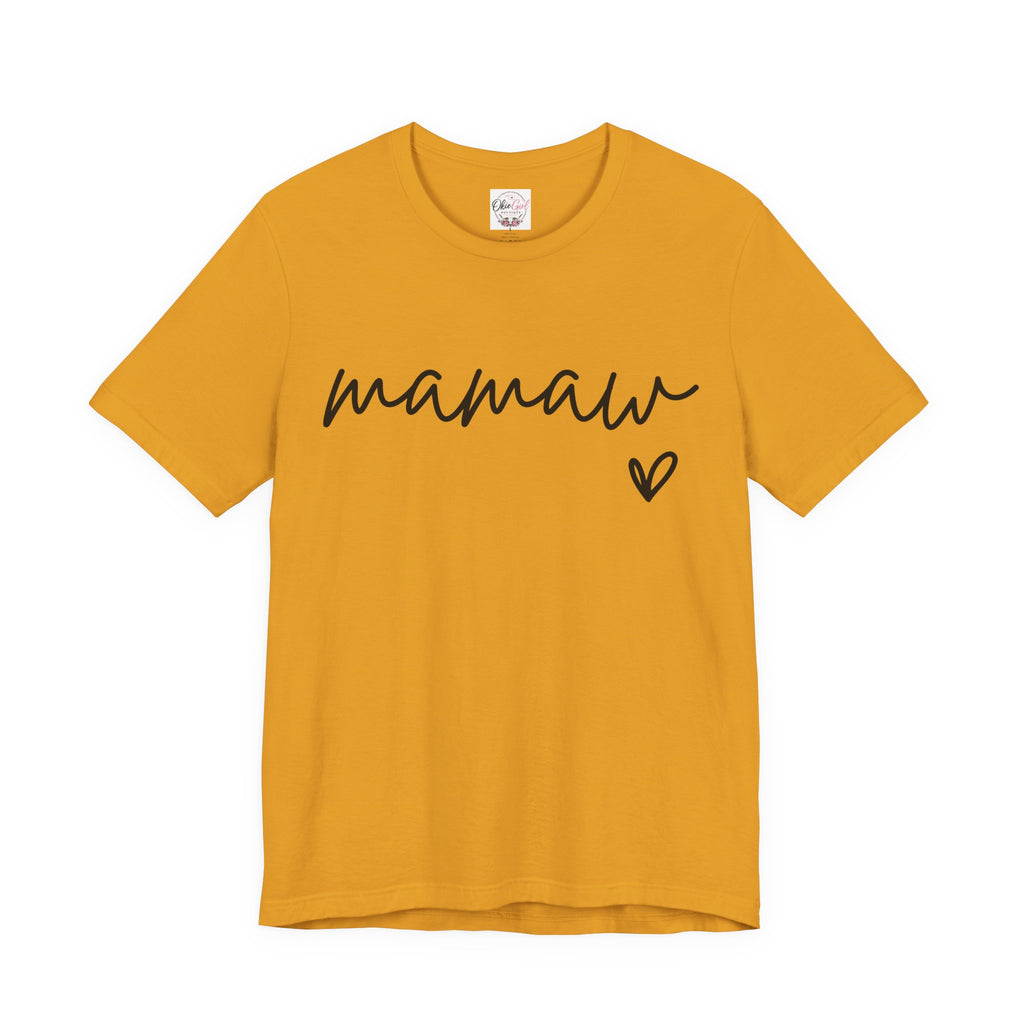 Mamaw Script Heart T-Shirt