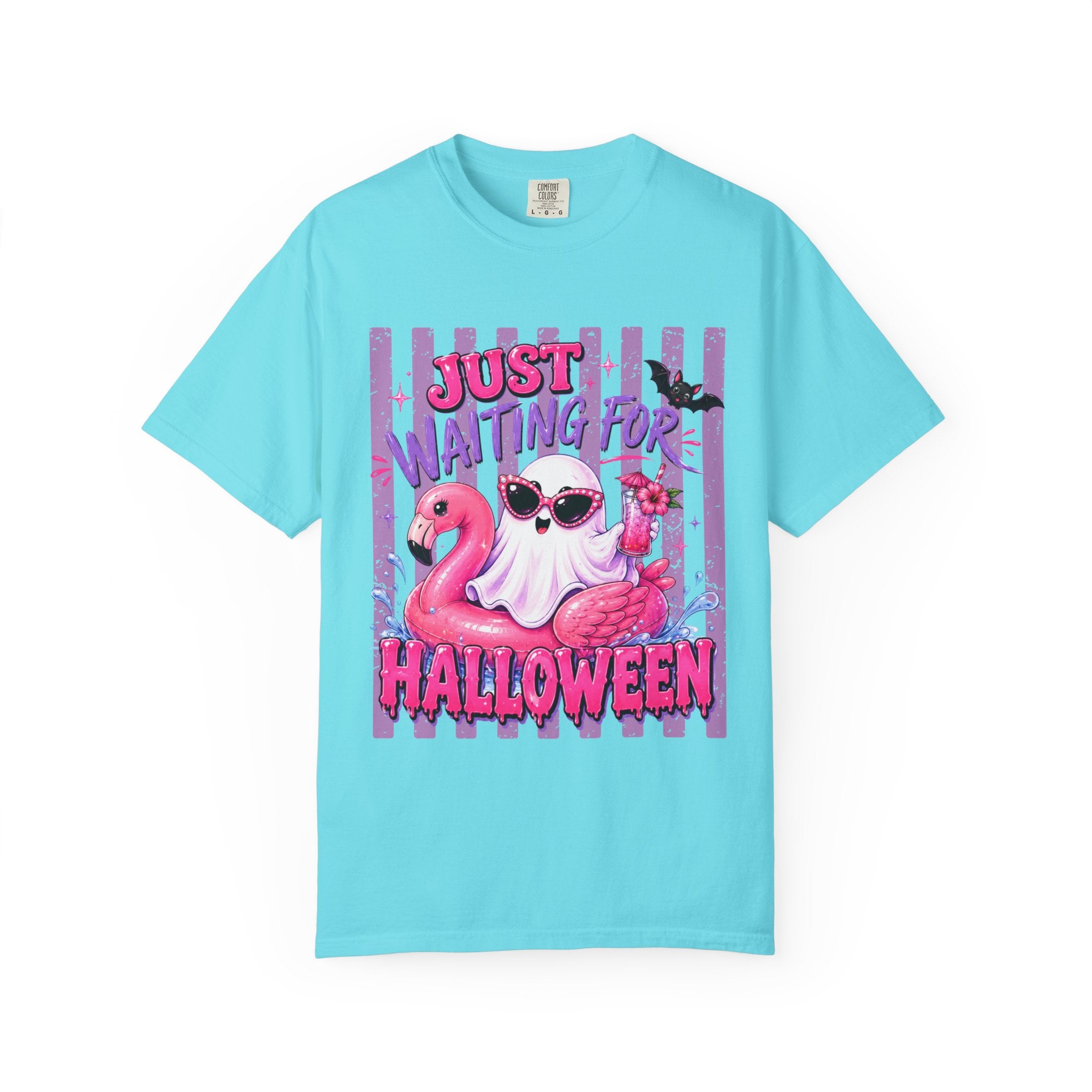"Just Waiting for Halloween" Cute Flamingo Tee