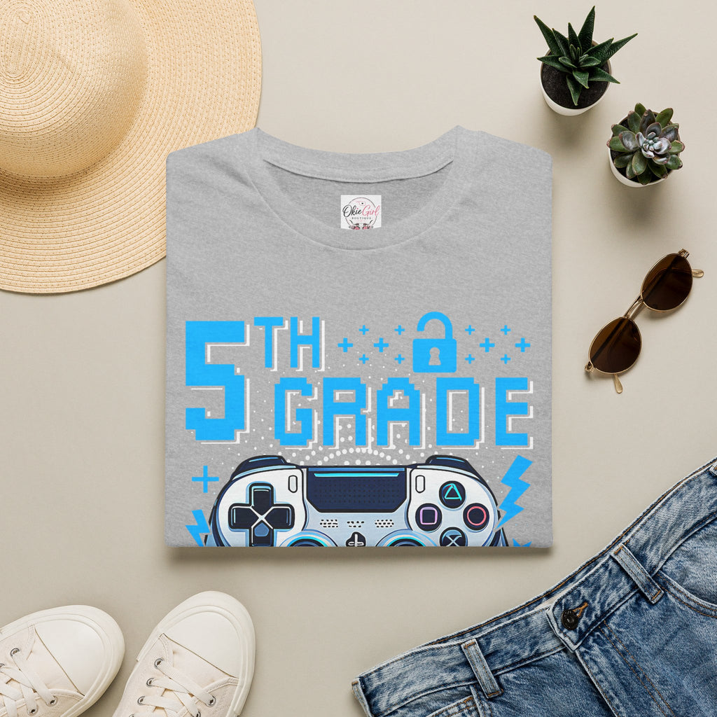 5th Grade Level Unlocked T-Shirt — Adult size
