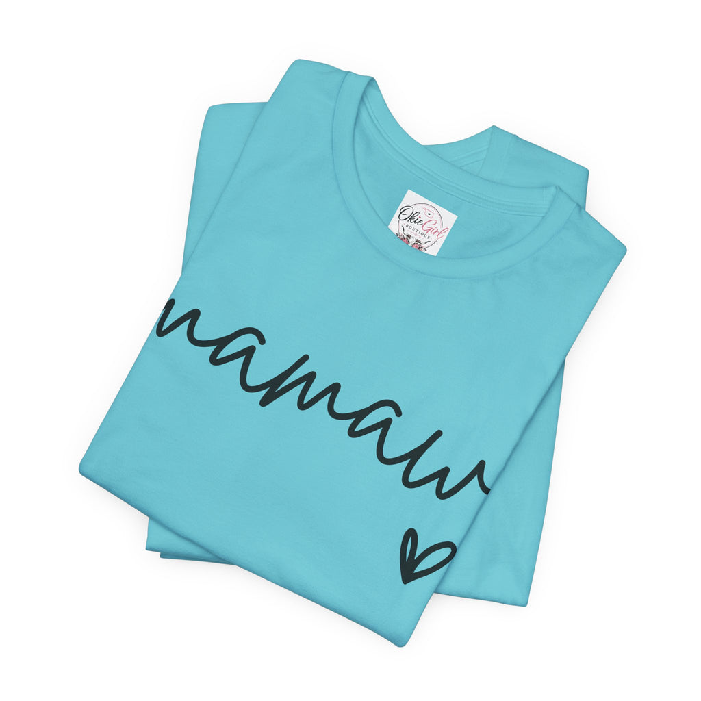 Mamaw Script Heart T-Shirt