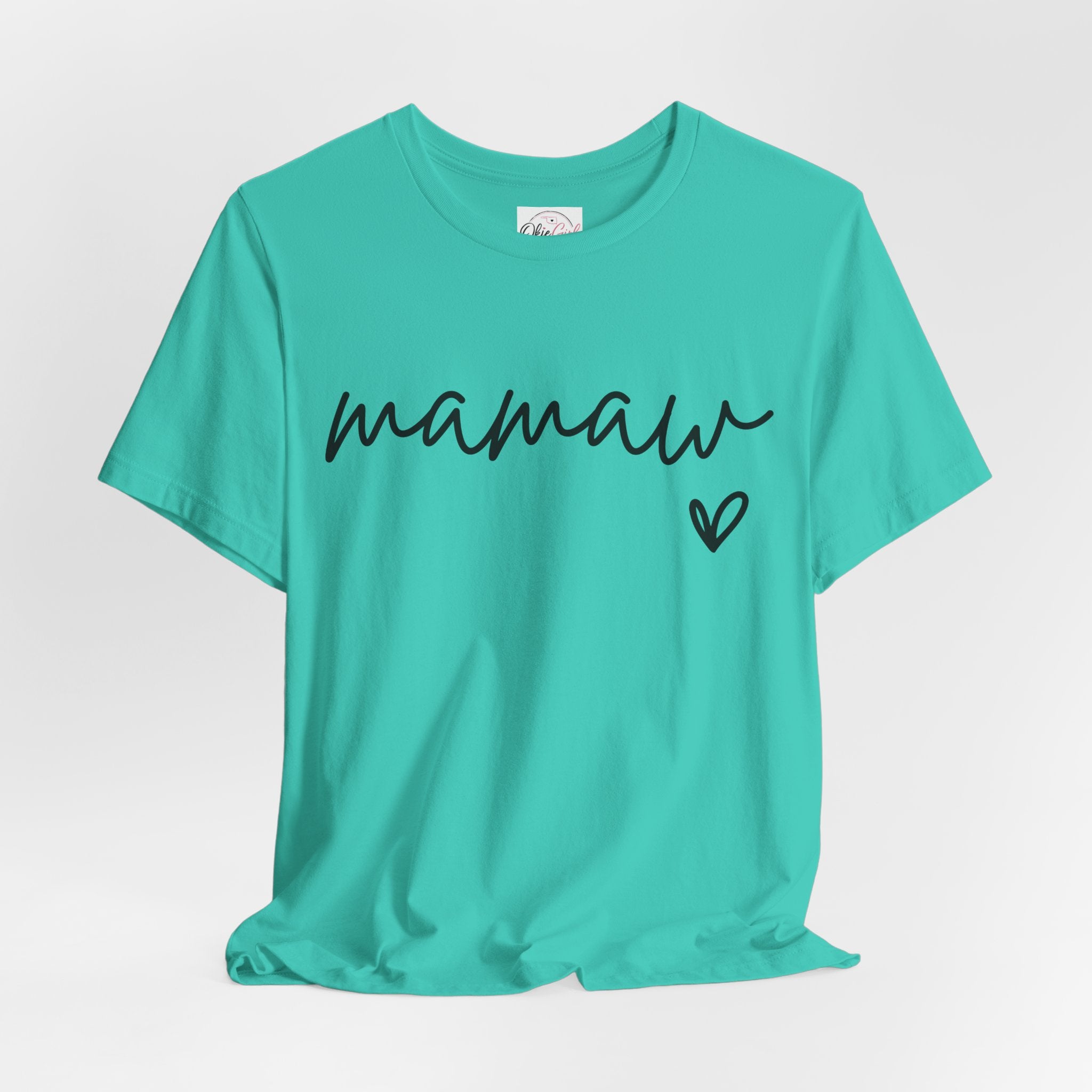 Mamaw Script Heart T-Shirt