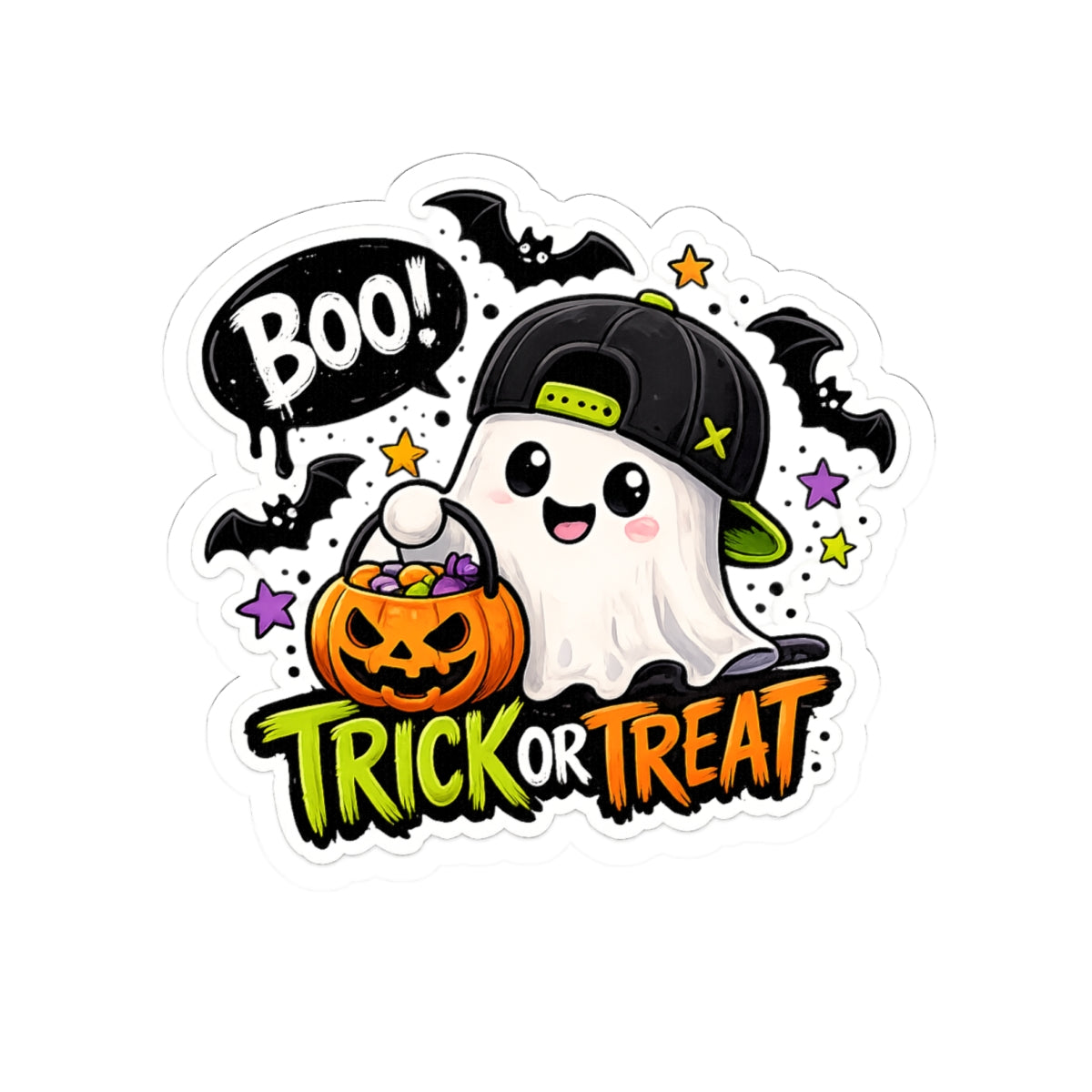 "Trick or Treat" Sticker