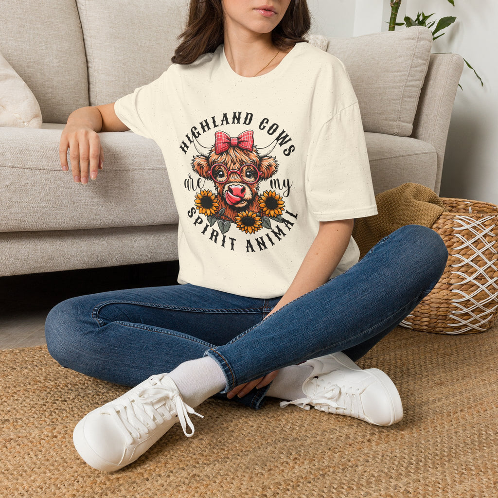 Highland Cows Are My Spirit Animal T-Shirt — Cute Scottish Cow Graphic Tee