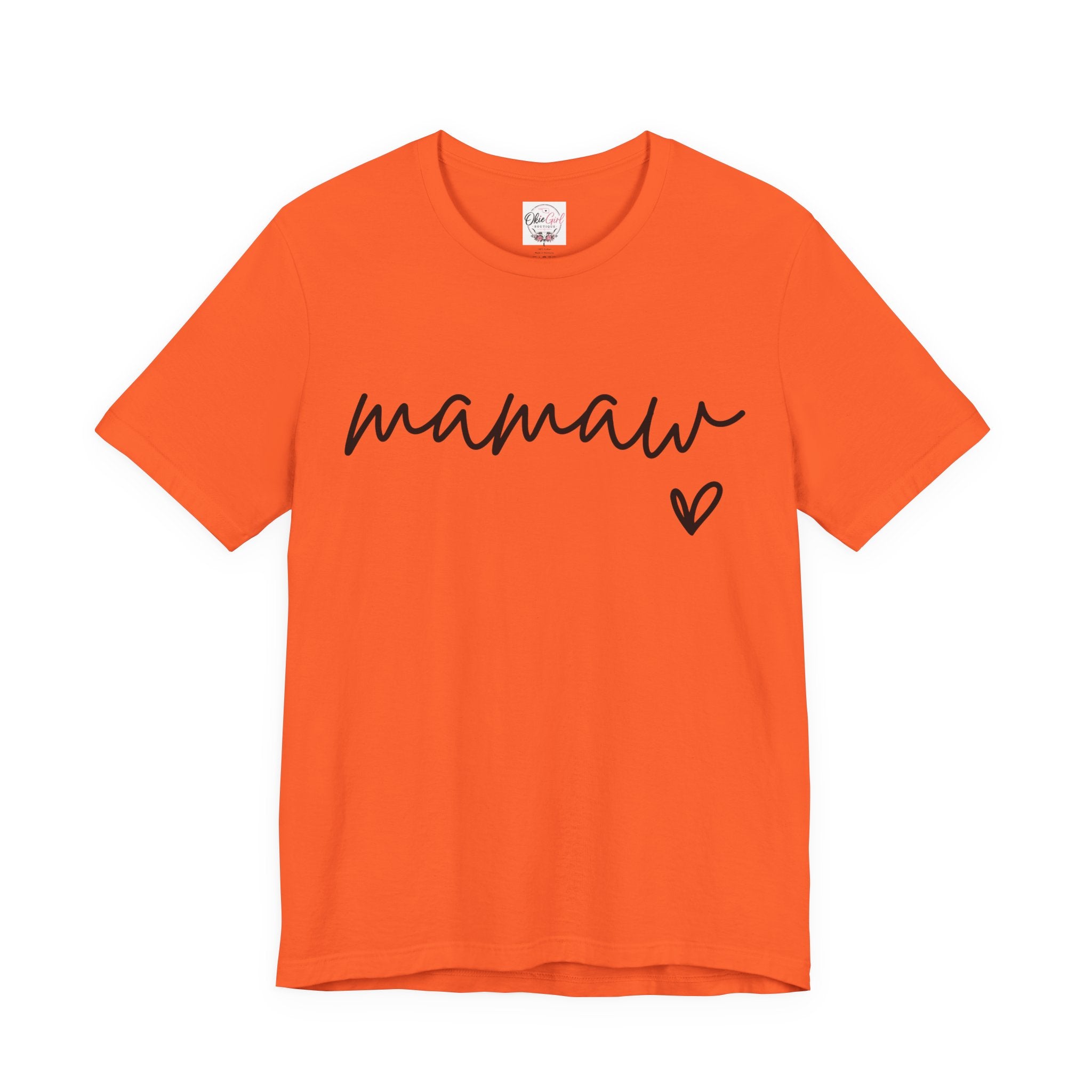 Mamaw Script Heart T-Shirt