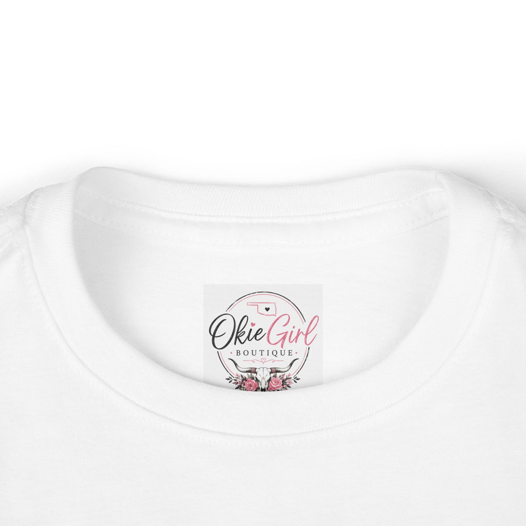 Love Cow Toddler Long Sleeve Tee — Cute Farm Animal Heart Design
