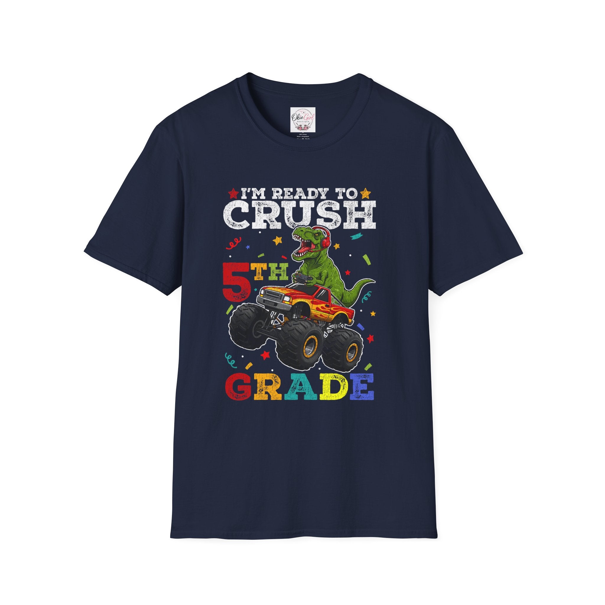 5th Grade T-Shirt – "I'm Ready to Crush 5th Grade" -Adult