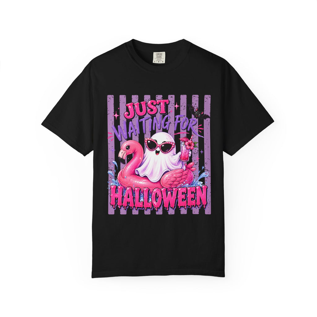 "Just Waiting for Halloween" Cute Flamingo Tee