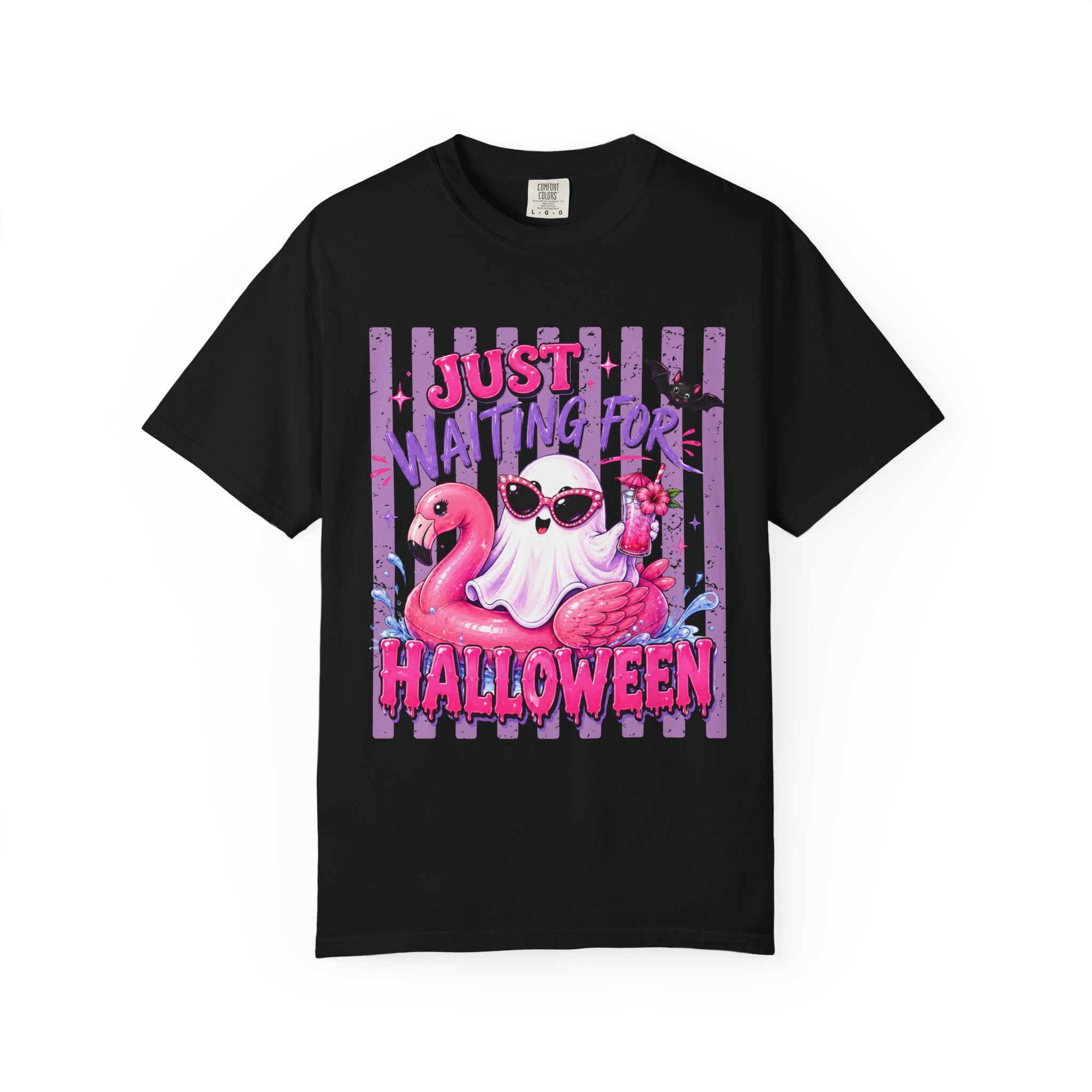 "Just Waiting for Halloween" Cute Flamingo Tee