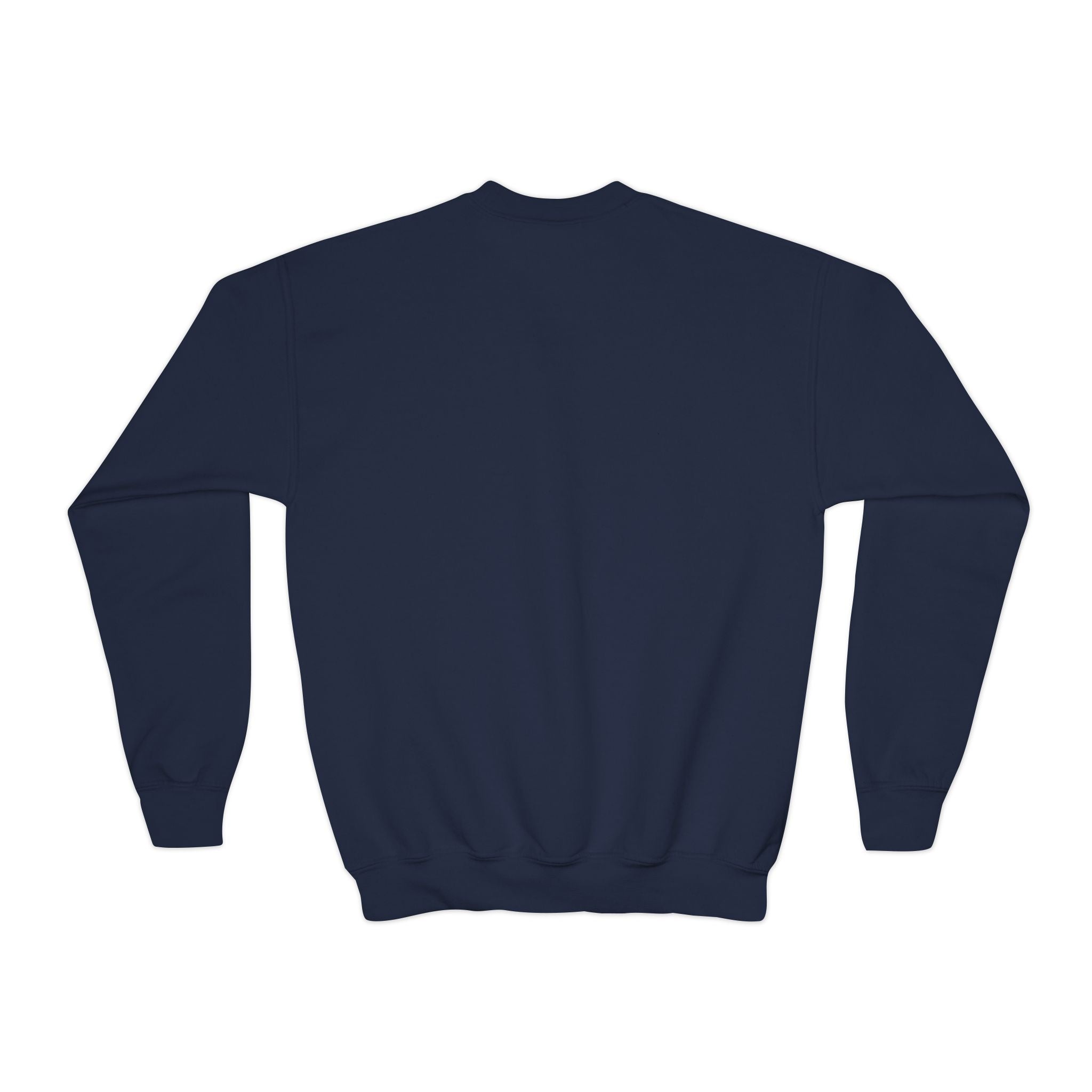 Youth Crewneck Sweatshirt — "Bruh We Back" Retro Smiley Graphic