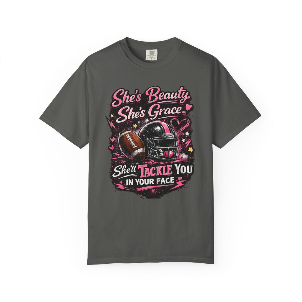 She's Beauty She's Grace Football Tee