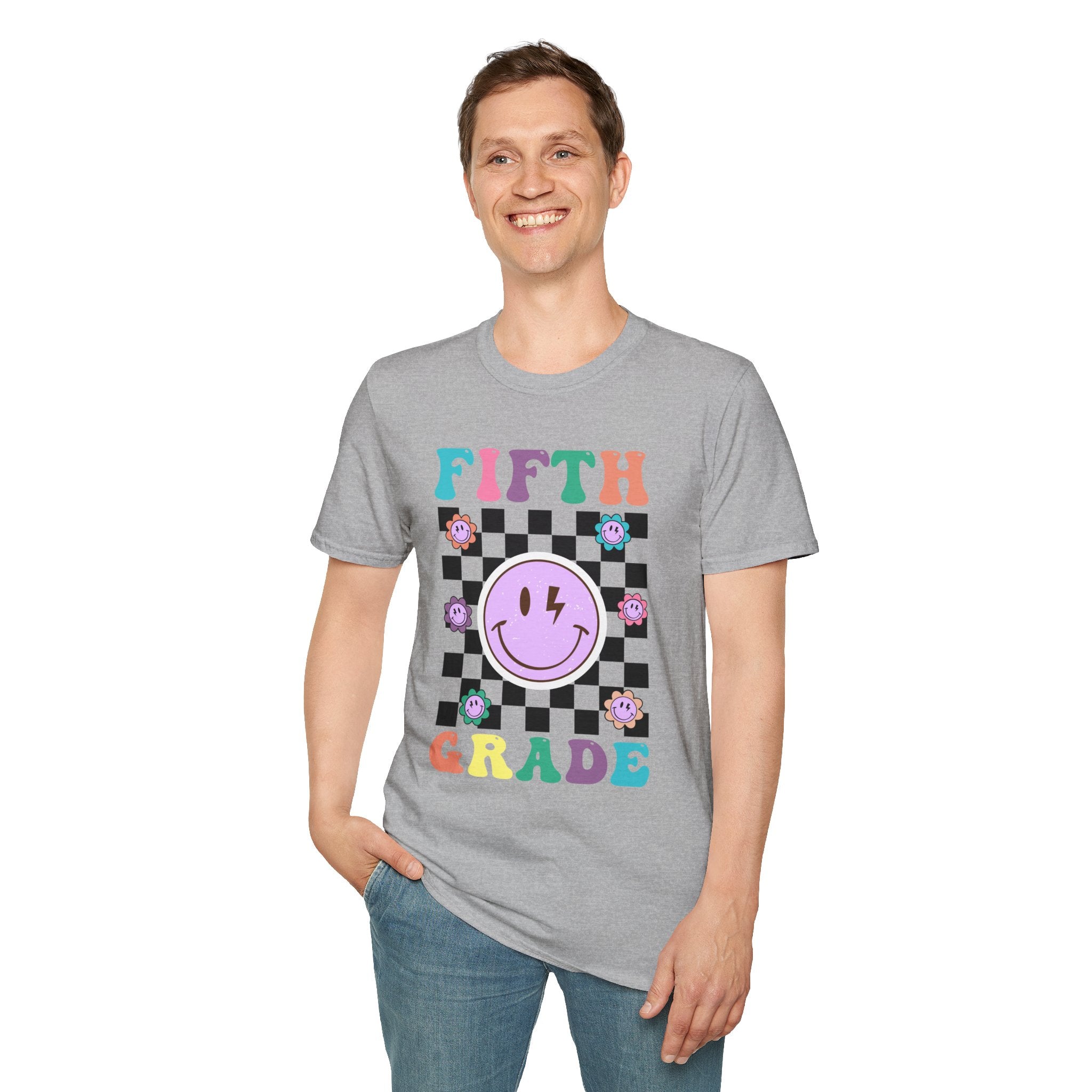 Fifth Grade Retro Smiley- Adult size