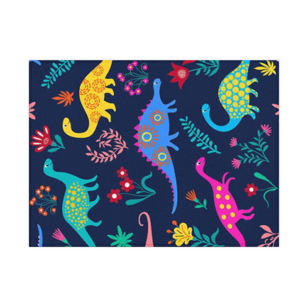 Colorful Dino Toddler Blanket