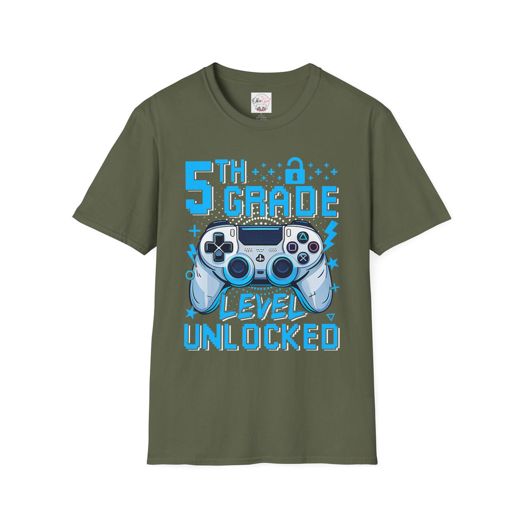 5th Grade Level Unlocked T-Shirt — Adult size