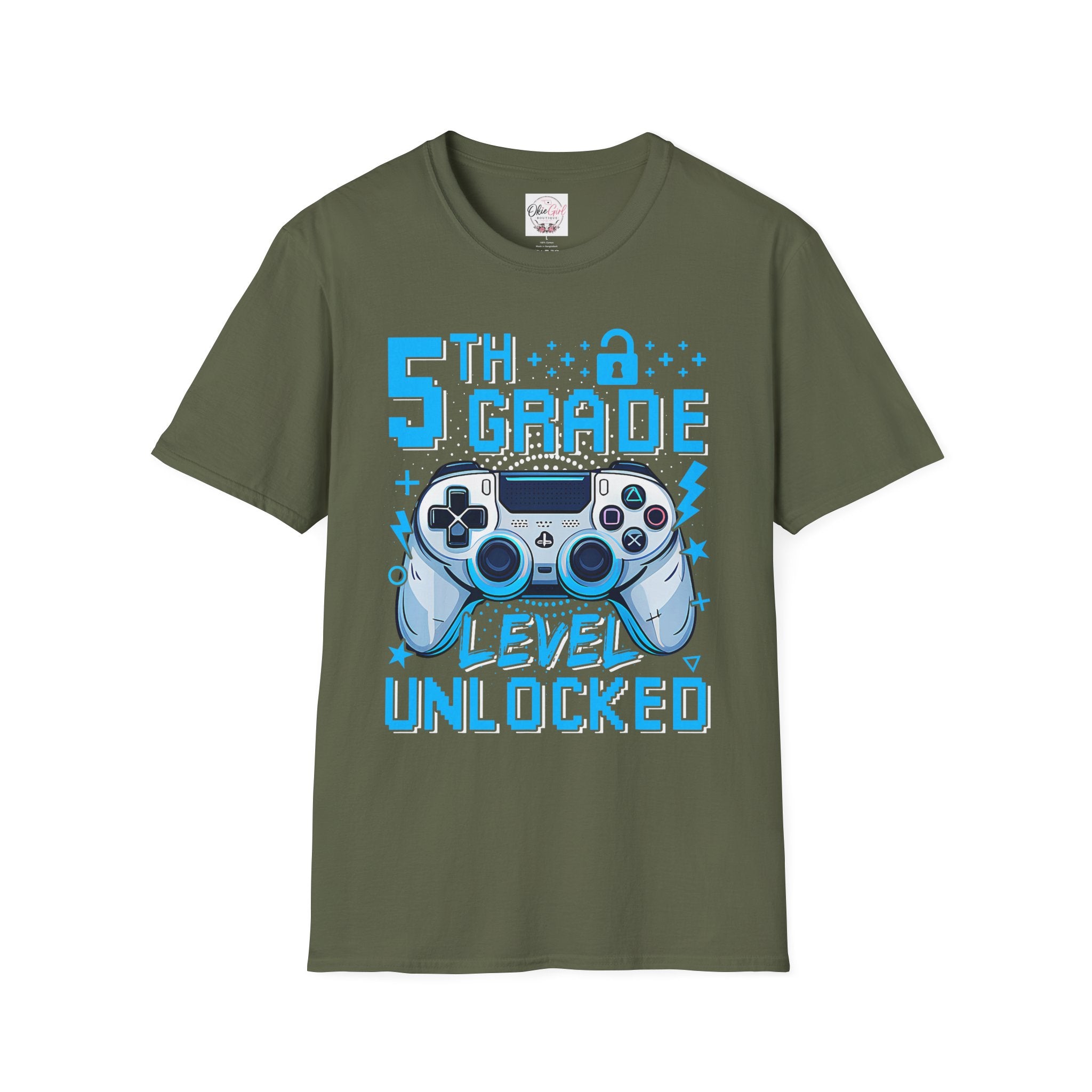5th Grade Level Unlocked T-Shirt — Adult size