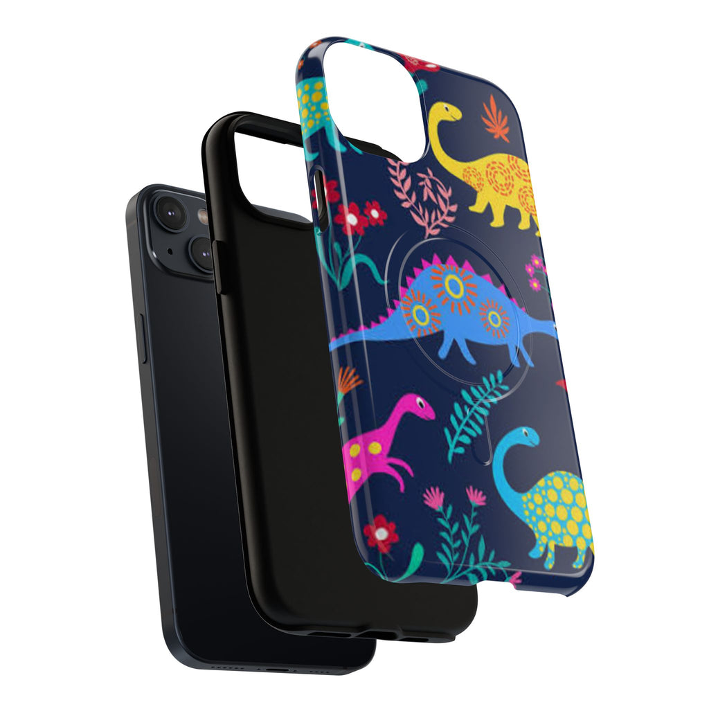 Dino Floral Tough Magnetic Phone Case