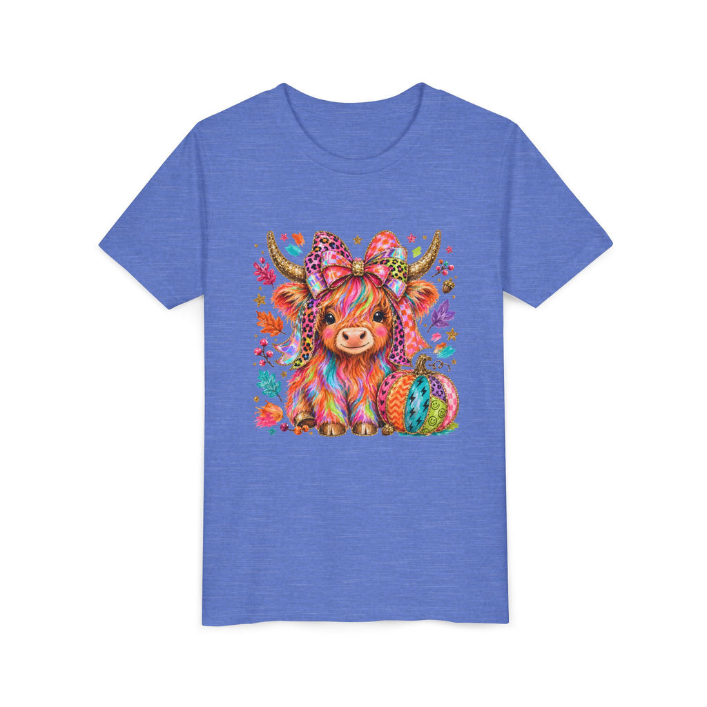 Kids Colorful Highland Cow Tee