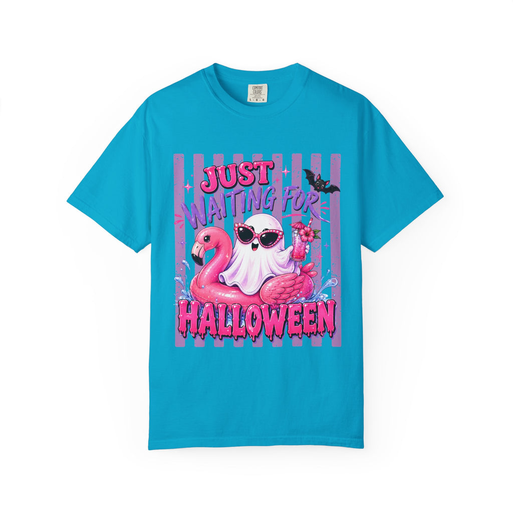"Just Waiting for Halloween" Cute Flamingo Tee