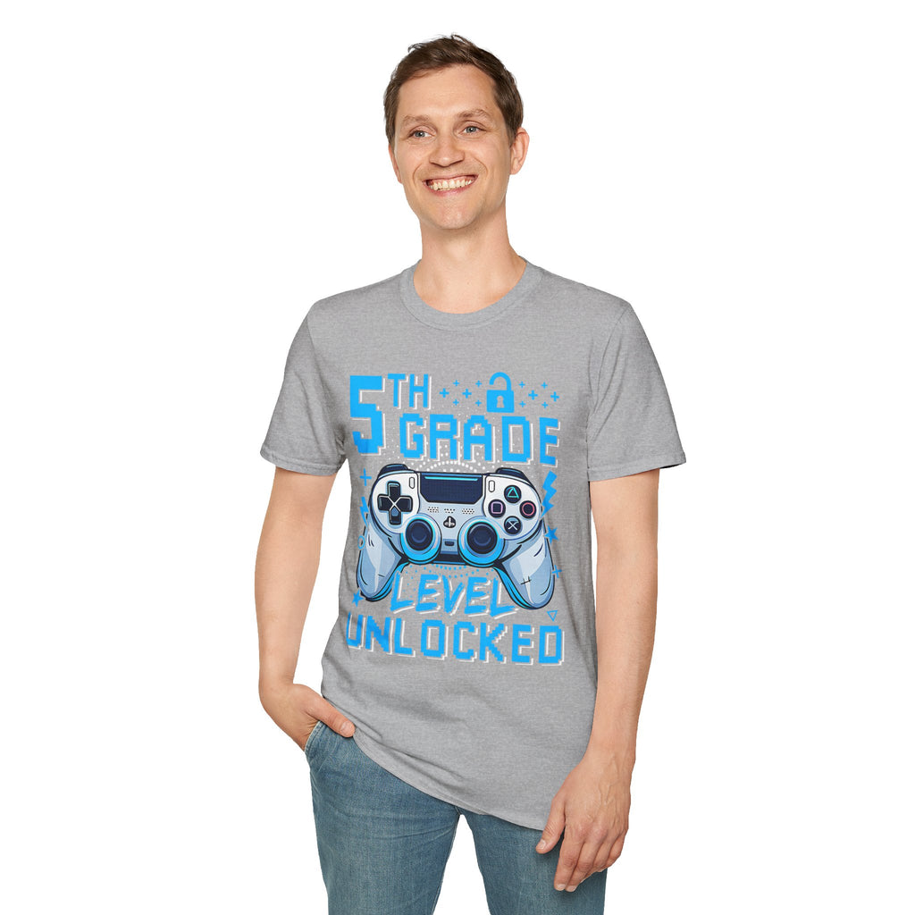 5th Grade Level Unlocked T-Shirt — Adult size