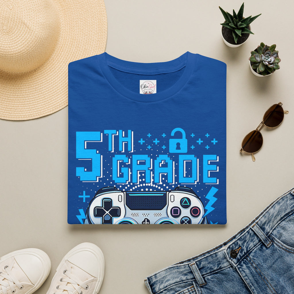 5th Grade Level Unlocked T-Shirt — Adult size