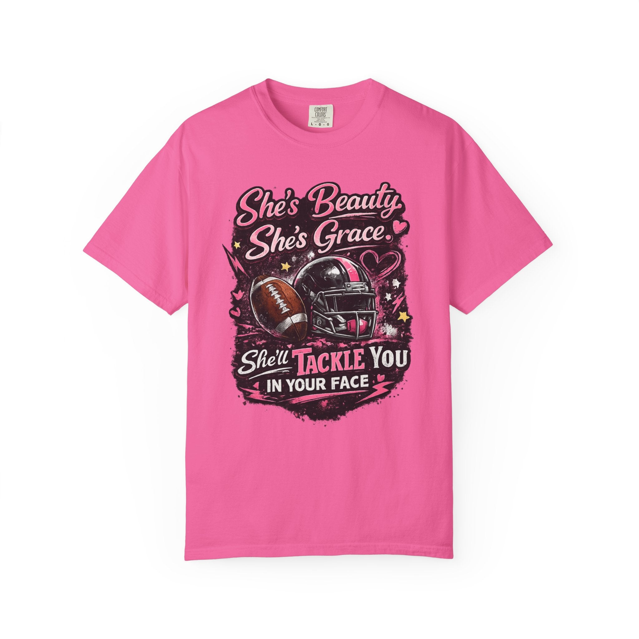 She's Beauty She's Grace Football Tee