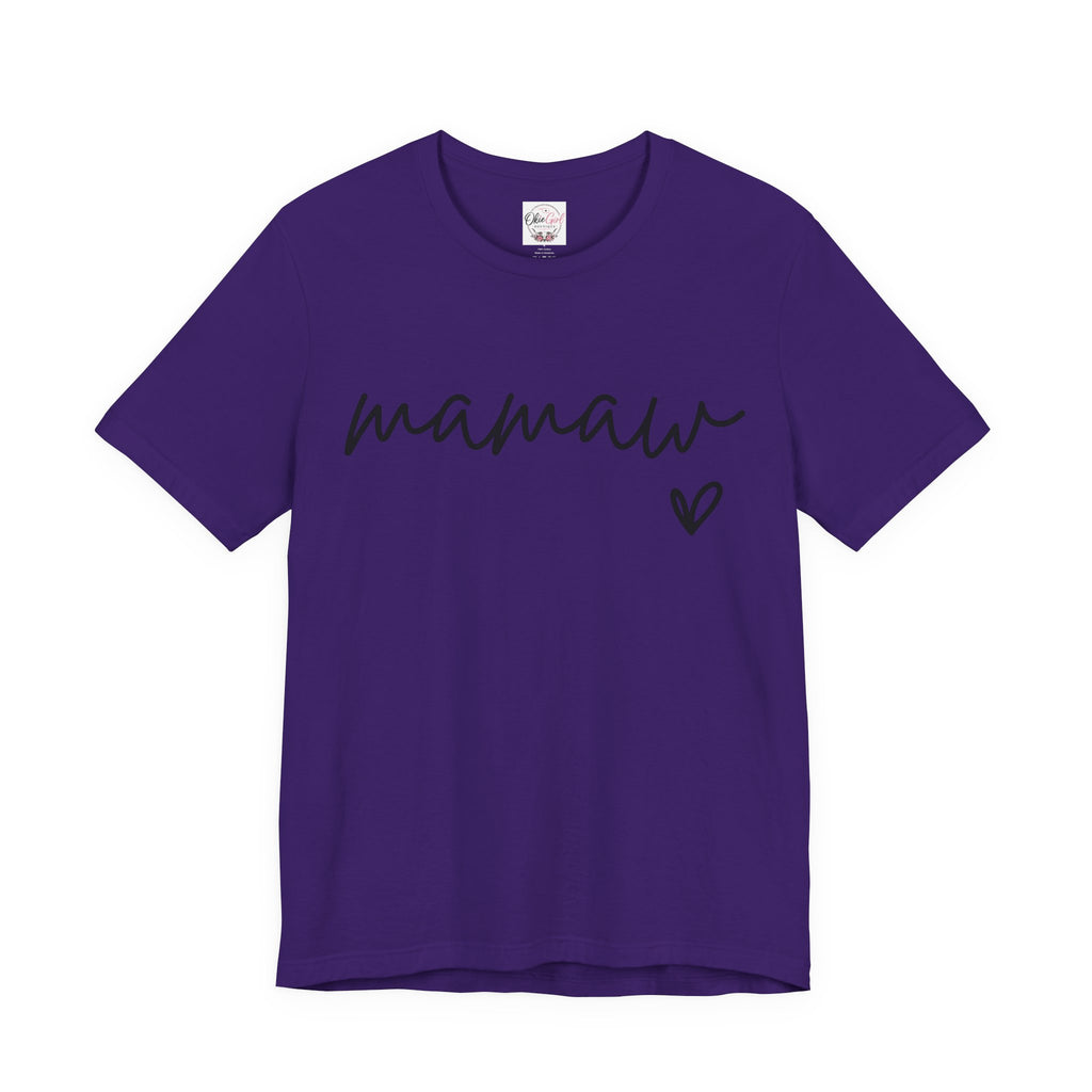 Mamaw Script Heart T-Shirt