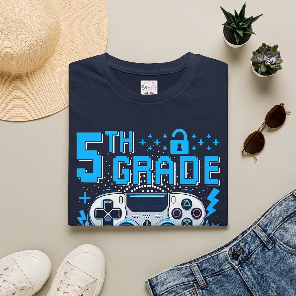 5th Grade Level Unlocked T-Shirt — Adult size