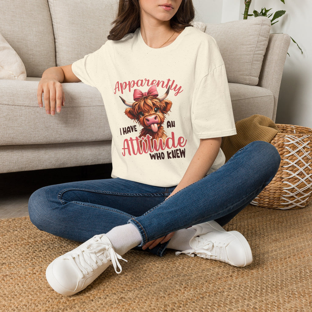 Apparently I Have an Attitude Who Knew — Cow T-Shirt