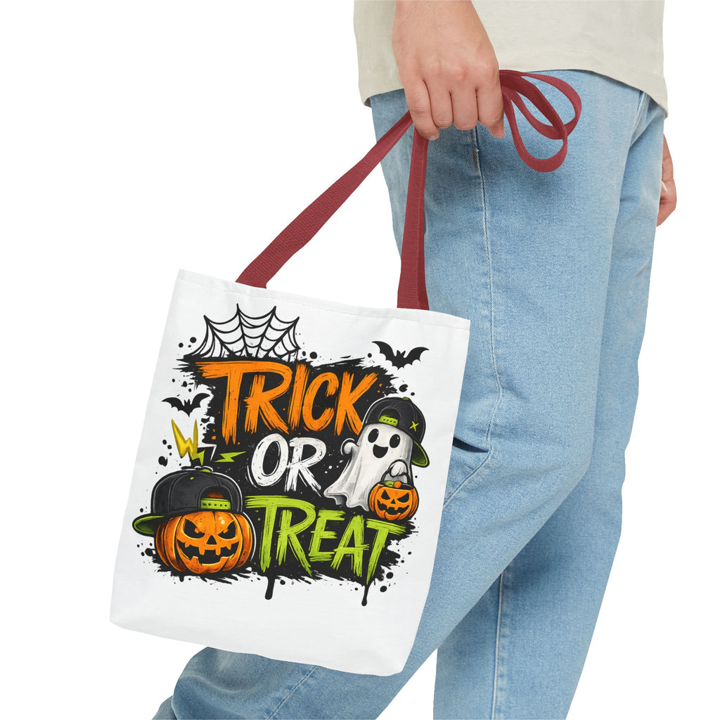 Boys Halloween Trick or Treat Tote Bag- with personalize name
