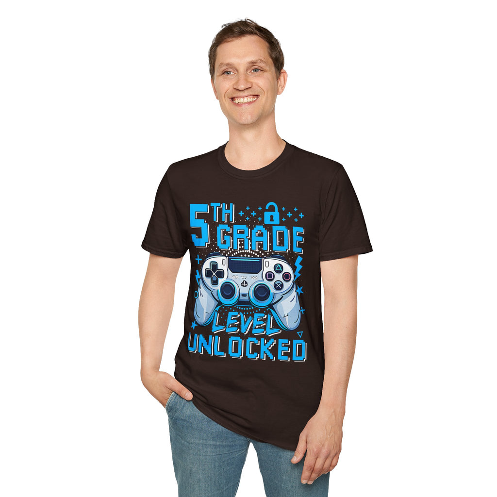 5th Grade Level Unlocked T-Shirt — Adult size