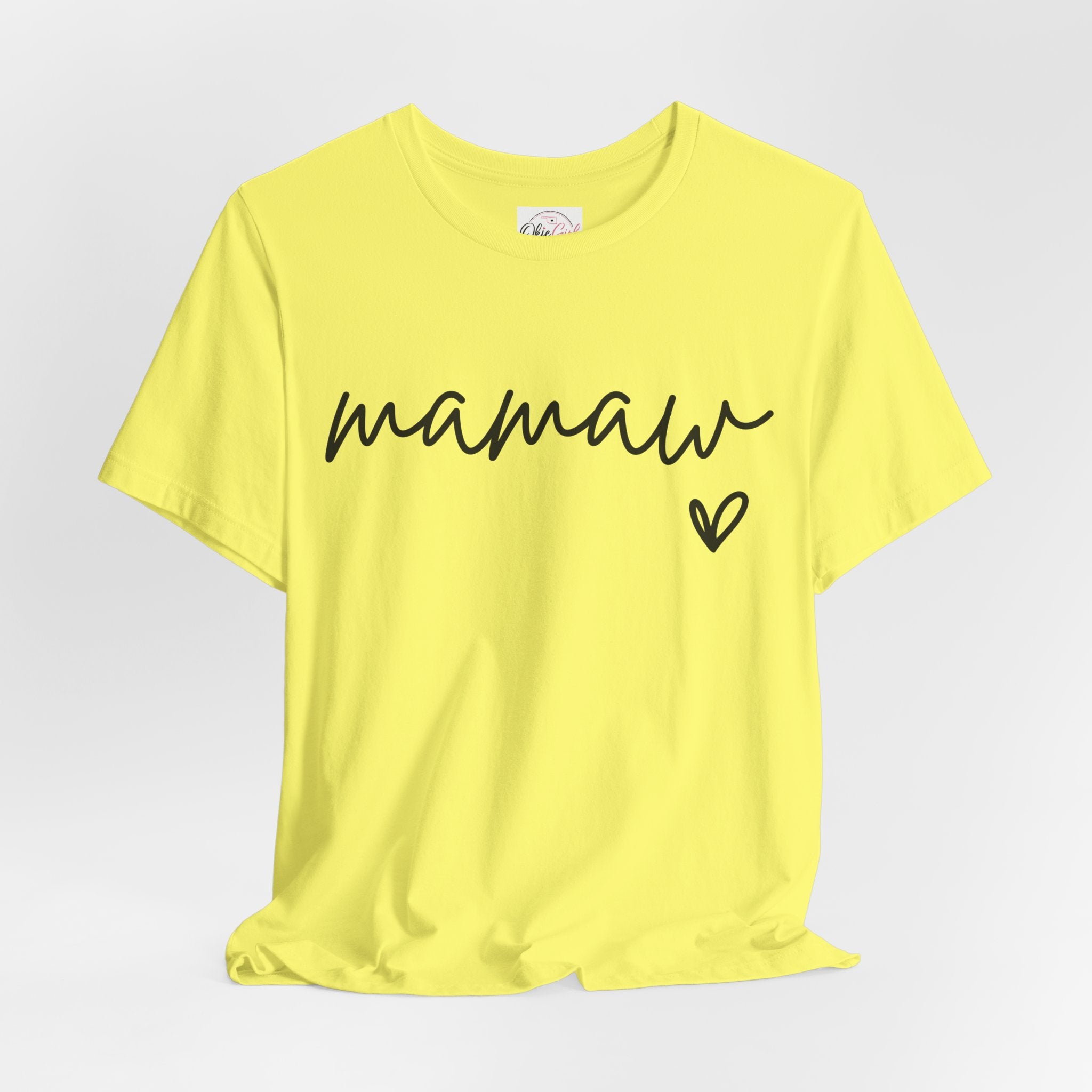 Mamaw Script Heart T-Shirt