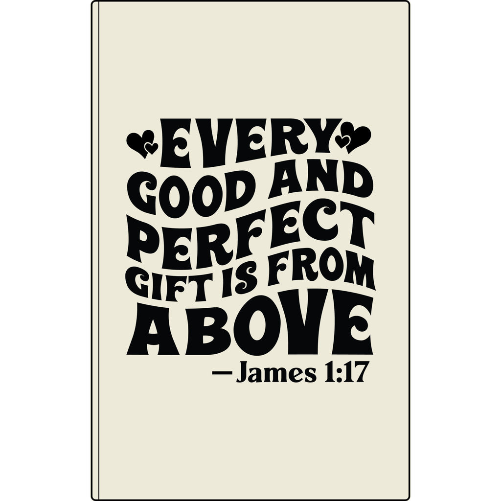 “Every Good and Perfect Gift Is From Above” Engraved Scripture Notebook