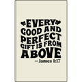 “Every Good and Perfect Gift Is From Above” Engraved Scripture Notebook