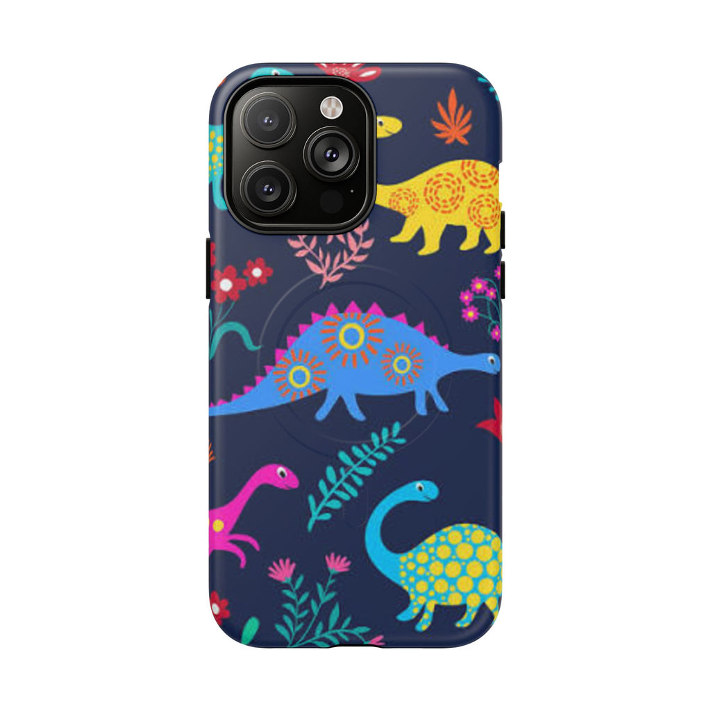 Dino Floral Tough Magnetic Phone Case