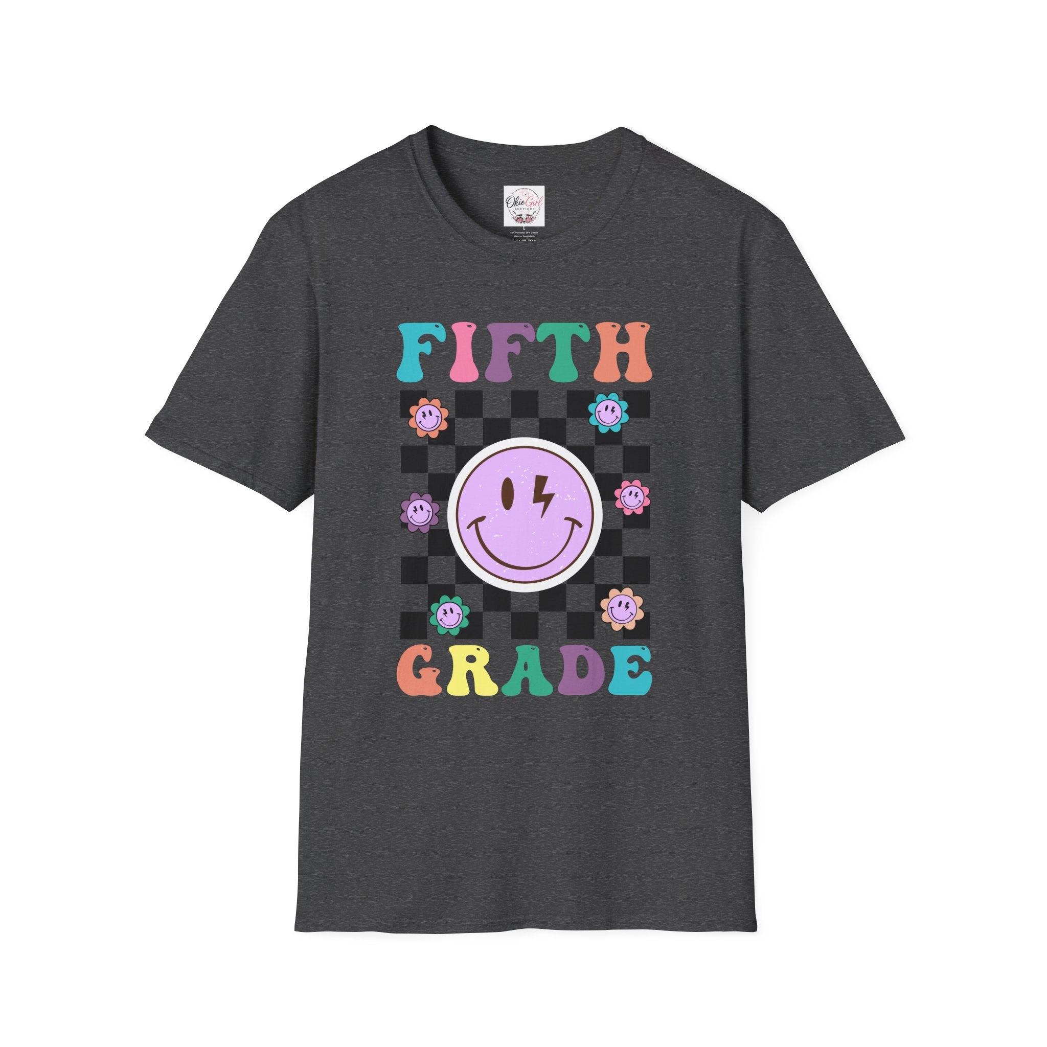Fifth Grade Retro Smiley- Adult size