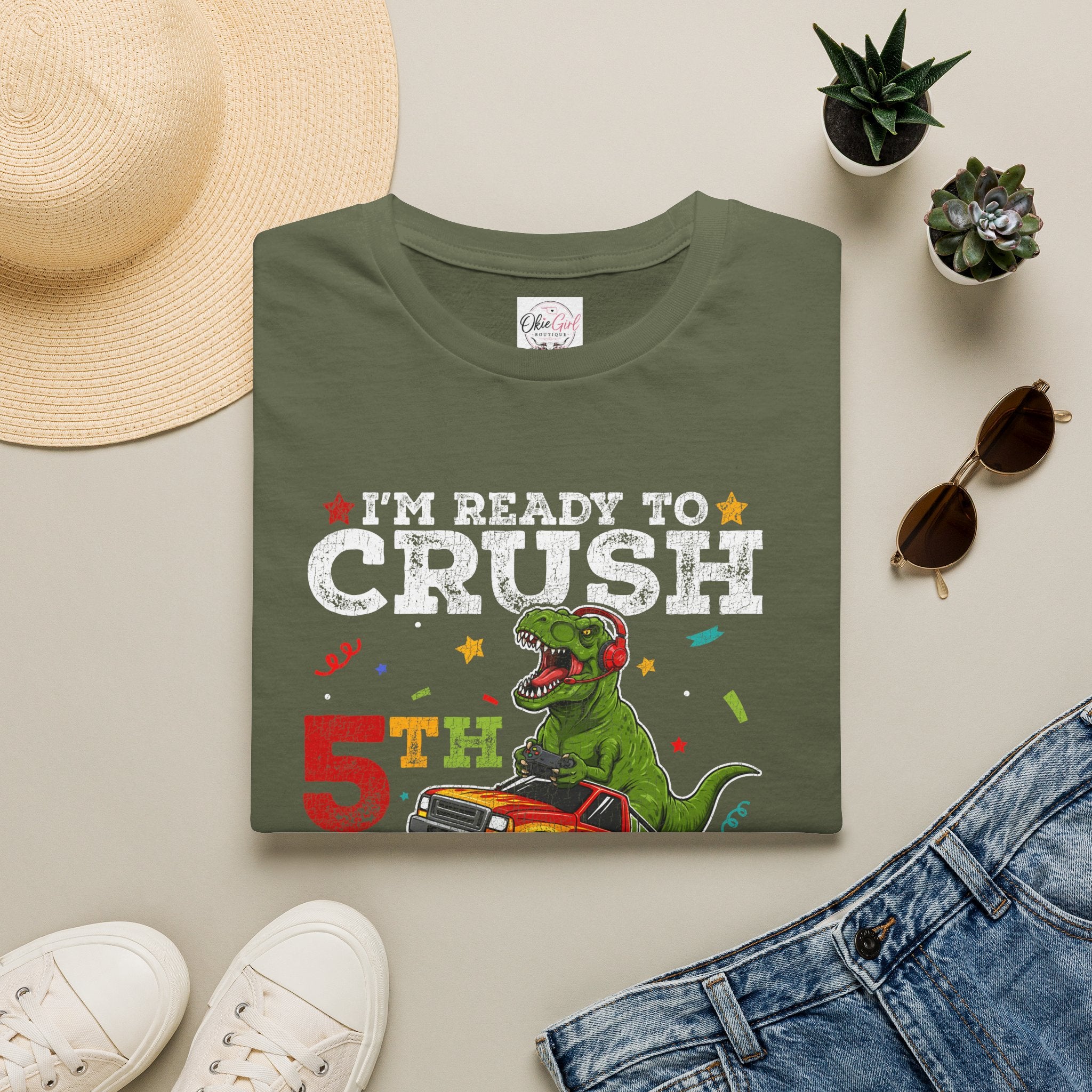 5th Grade T-Shirt – "I'm Ready to Crush 5th Grade" -Adult