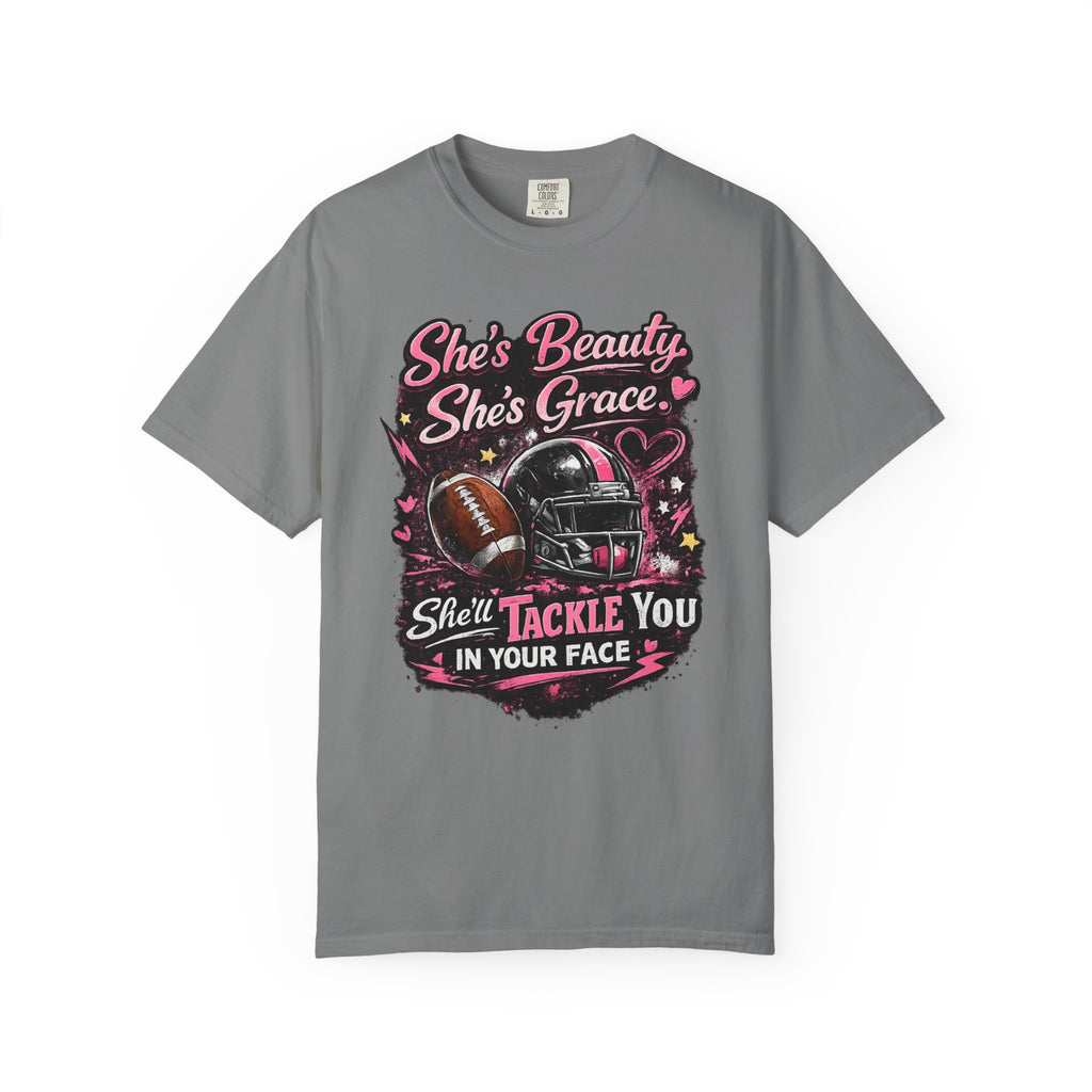 She's Beauty She's Grace Football Tee