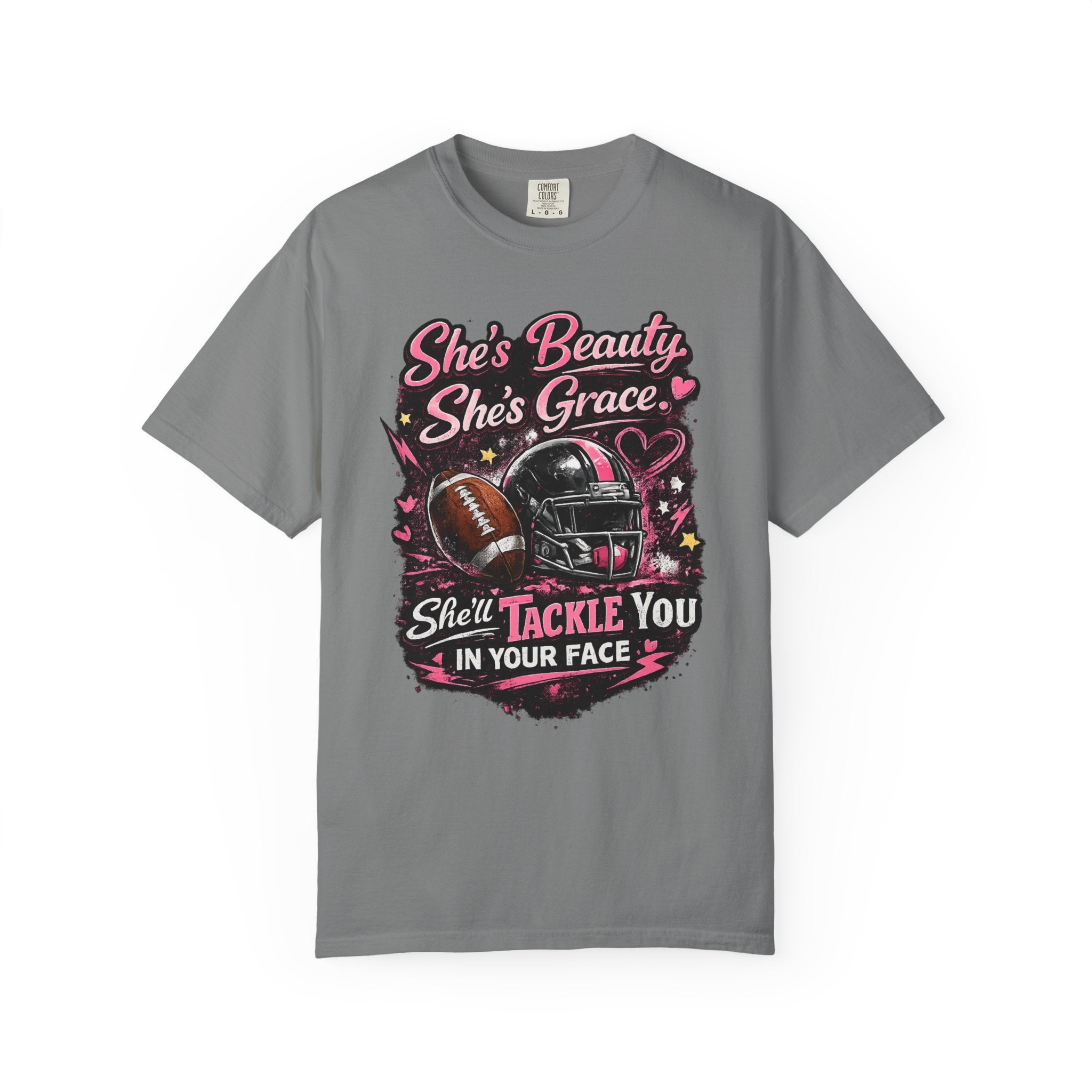 She's Beauty She's Grace Football Tee