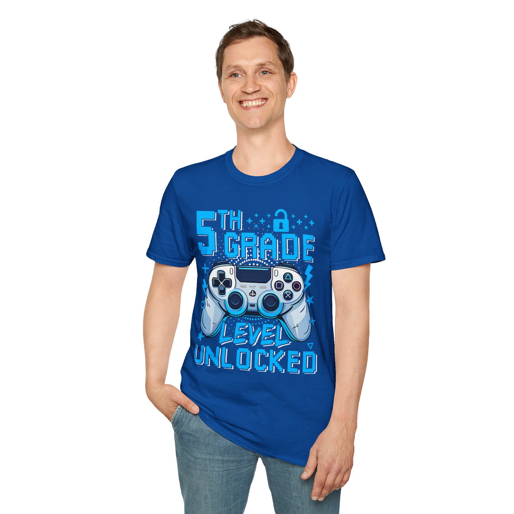 5th Grade Level Unlocked T-Shirt — Adult size