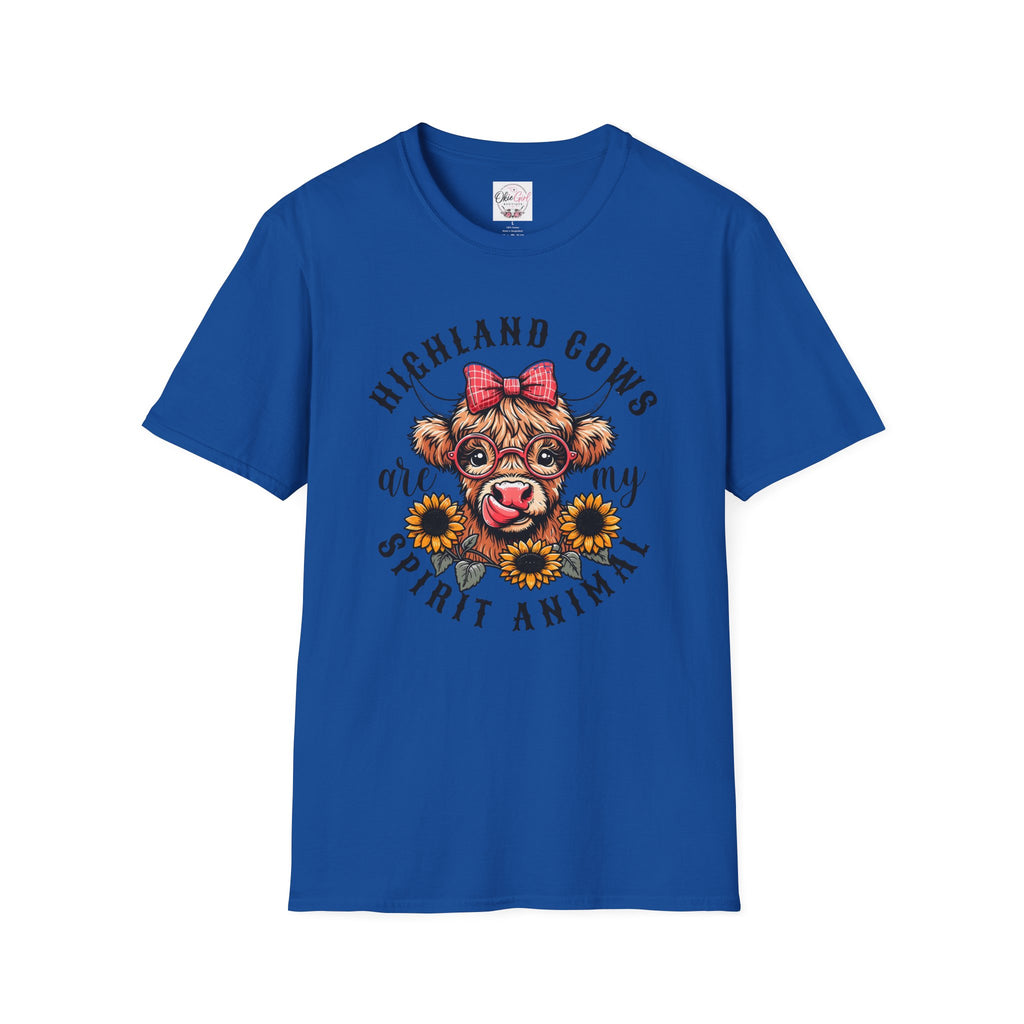 Highland Cows Are My Spirit Animal T-Shirt — Cute Scottish Cow Graphic Tee