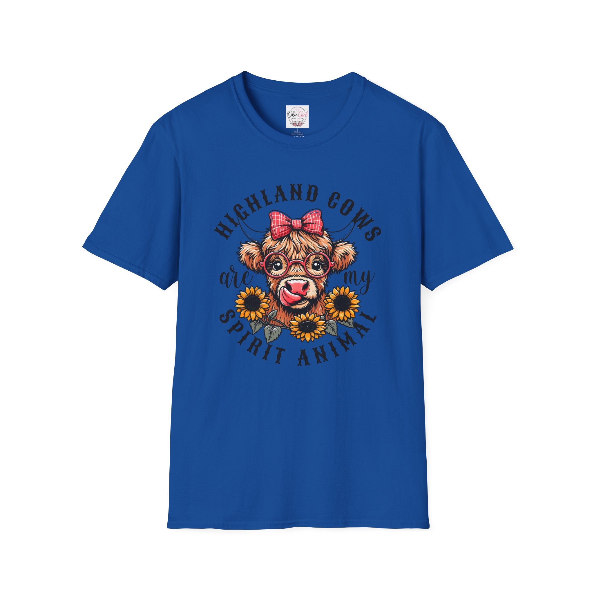 Highland Cows Are My Spirit Animal T-Shirt — Cute Scottish Cow Graphic Tee