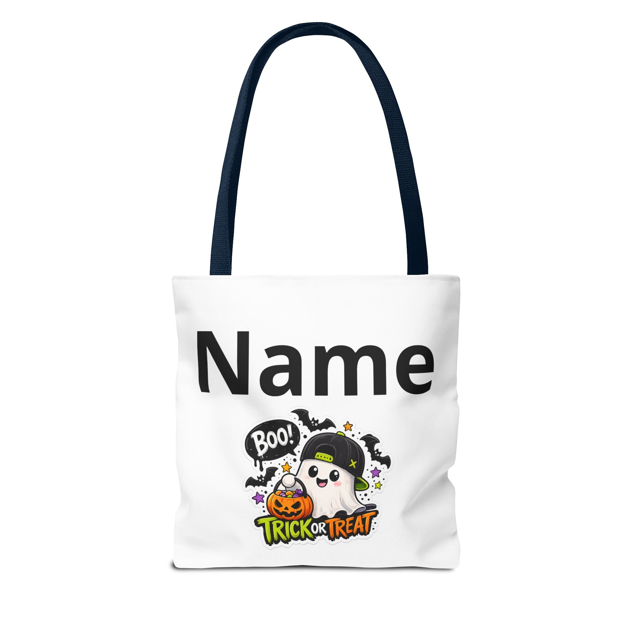 Boys Halloween Trick or Treat Tote Bag- with personalize name