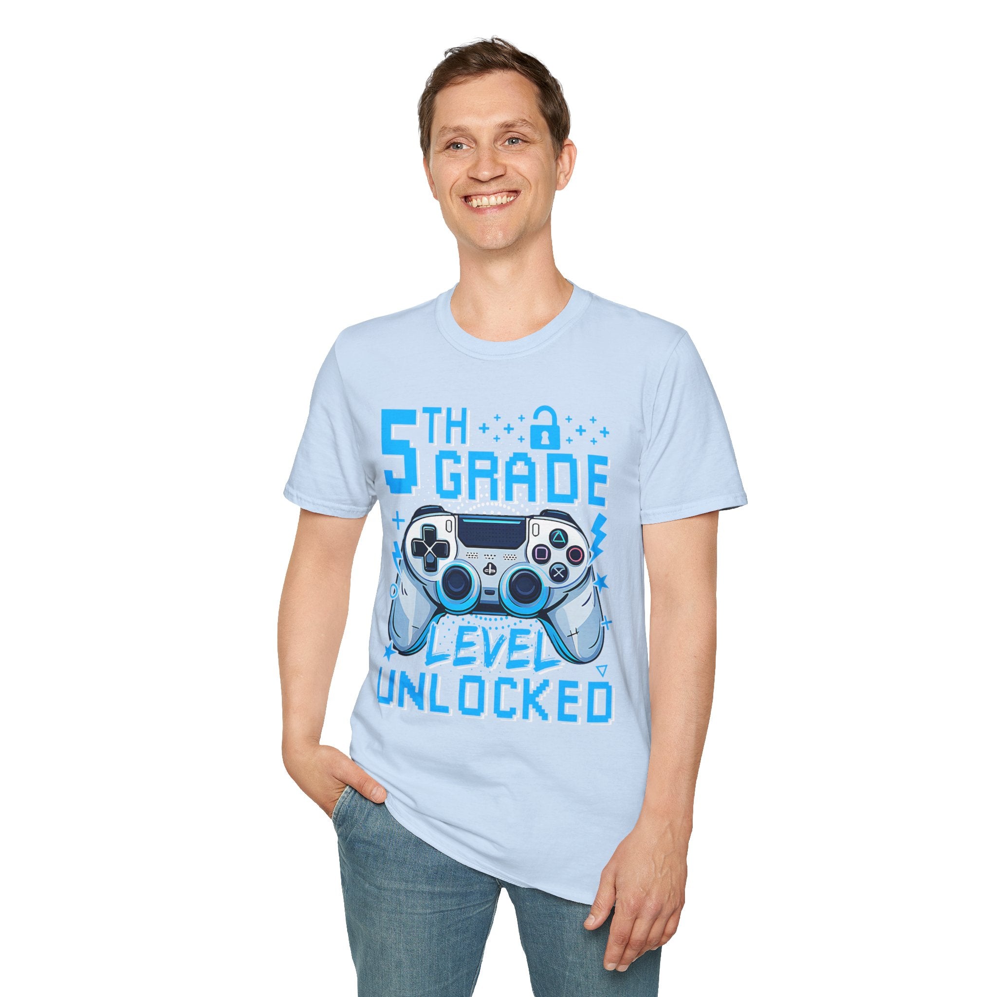 5th Grade Level Unlocked T-Shirt — Adult size
