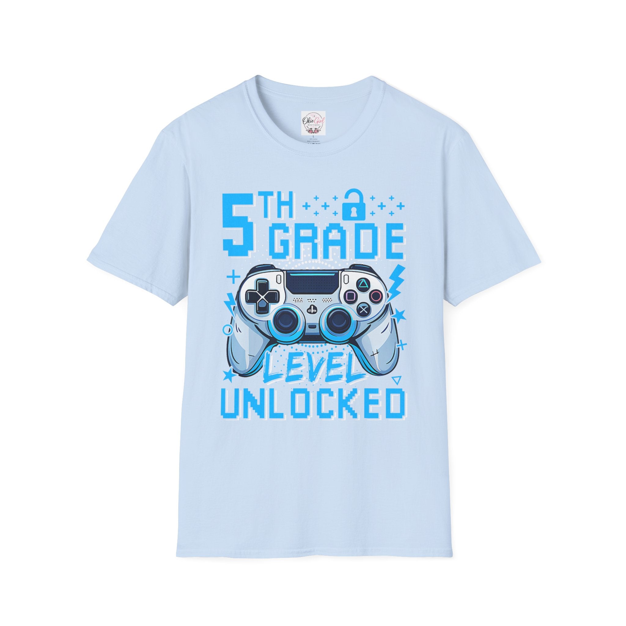 5th Grade Level Unlocked T-Shirt — Adult size