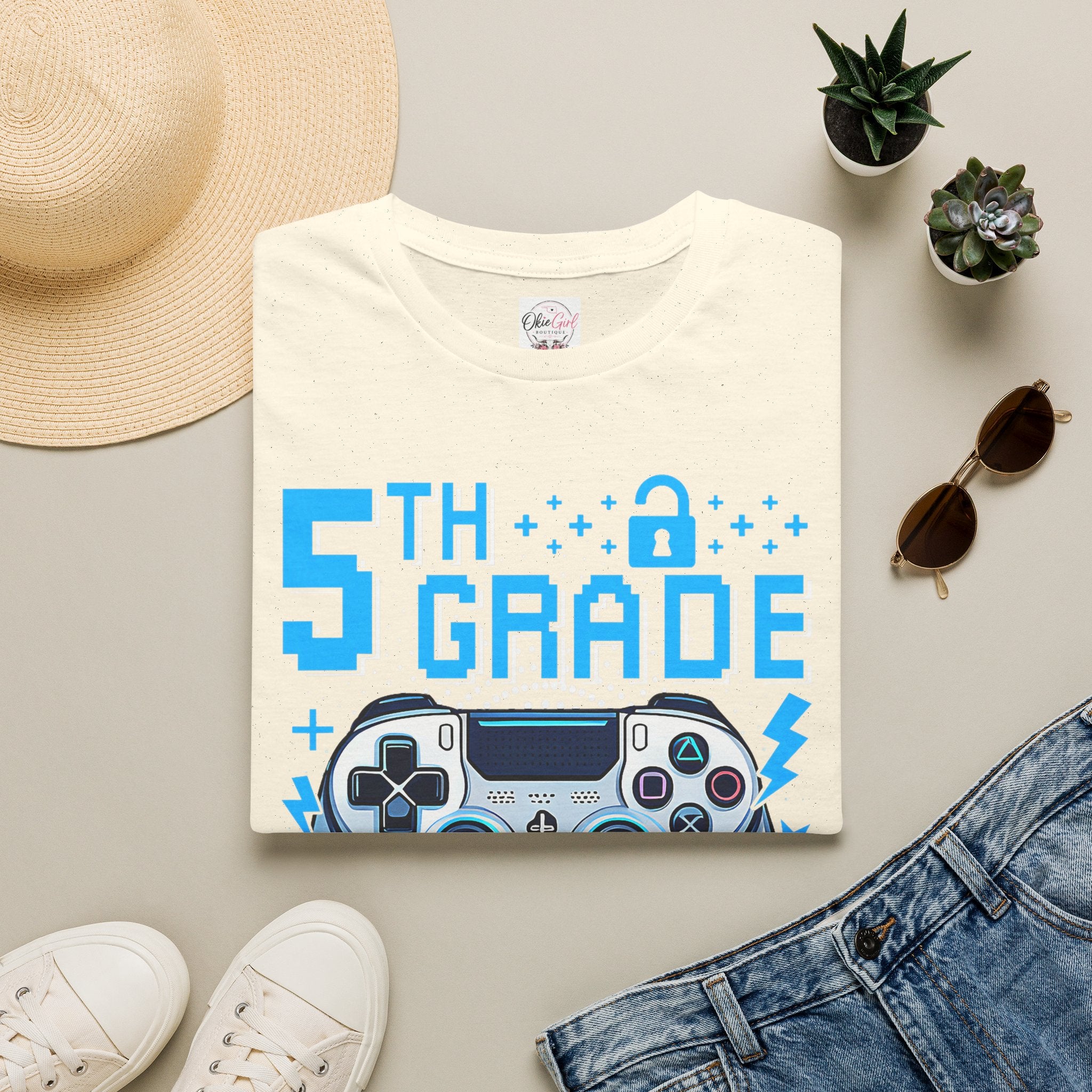 5th Grade Level Unlocked T-Shirt — Adult size