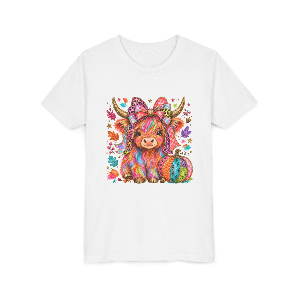 Kids Colorful Highland Cow Tee
