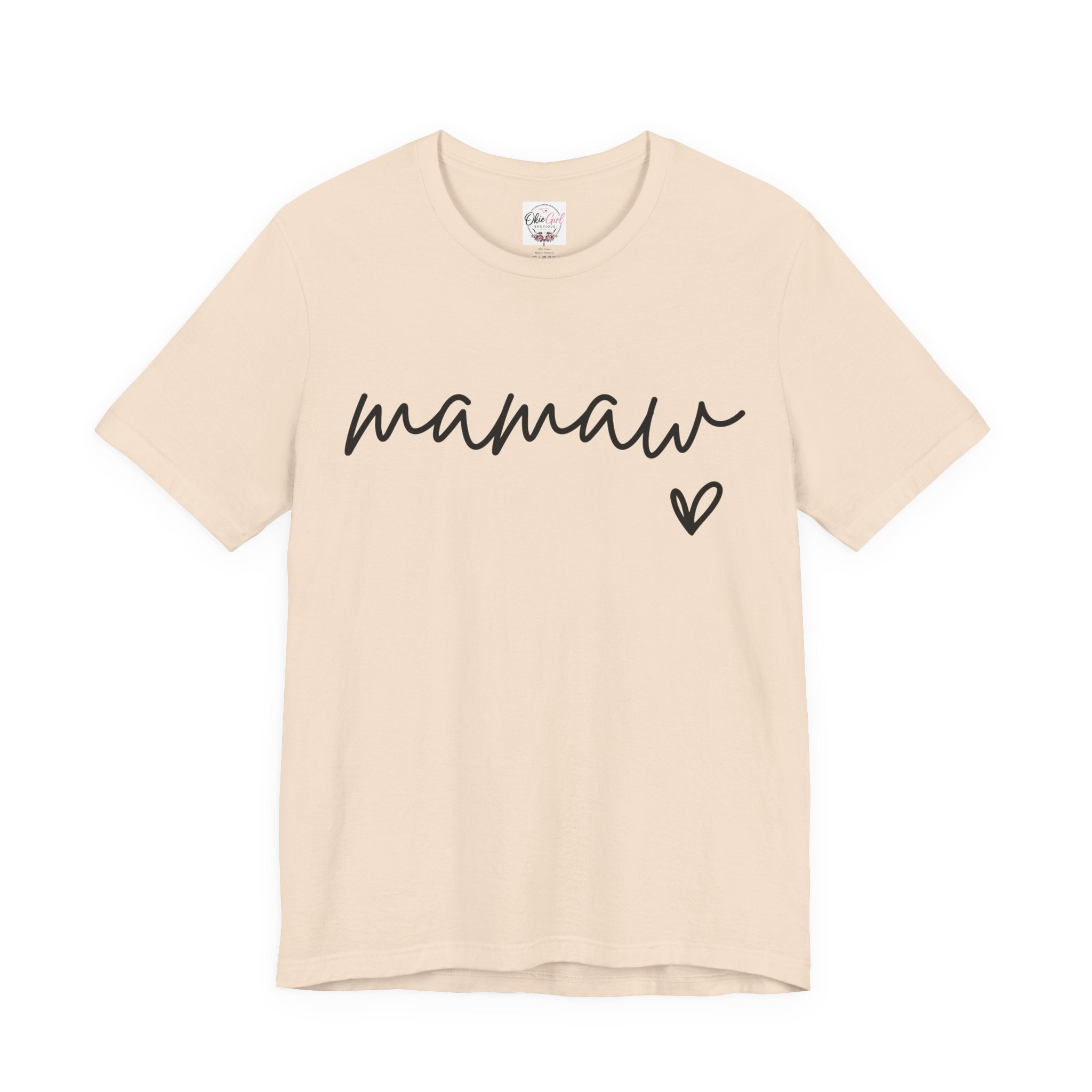 Mamaw Script Heart T-Shirt
