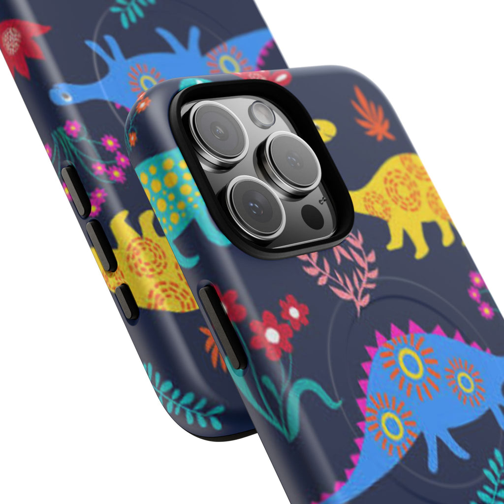 Dino Floral Tough Magnetic Phone Case