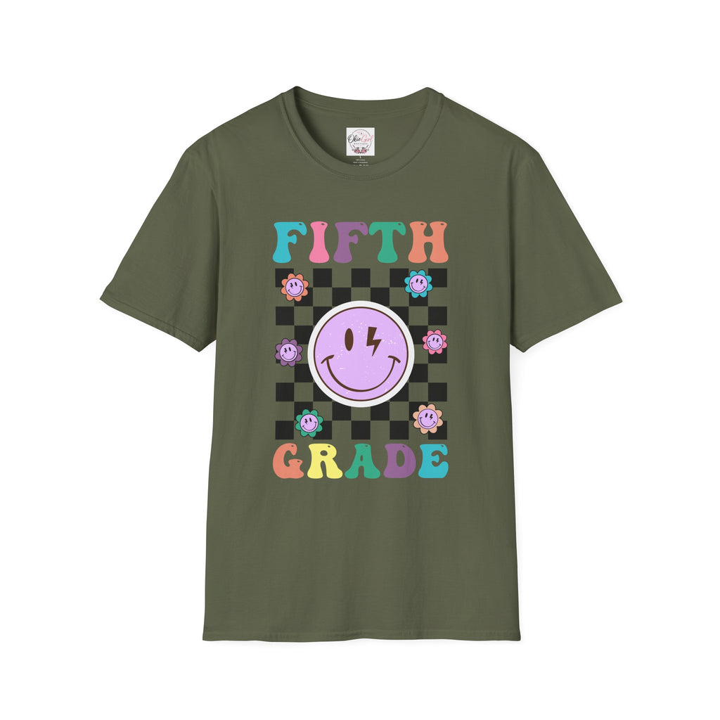Fifth Grade Retro Smiley- Adult size
